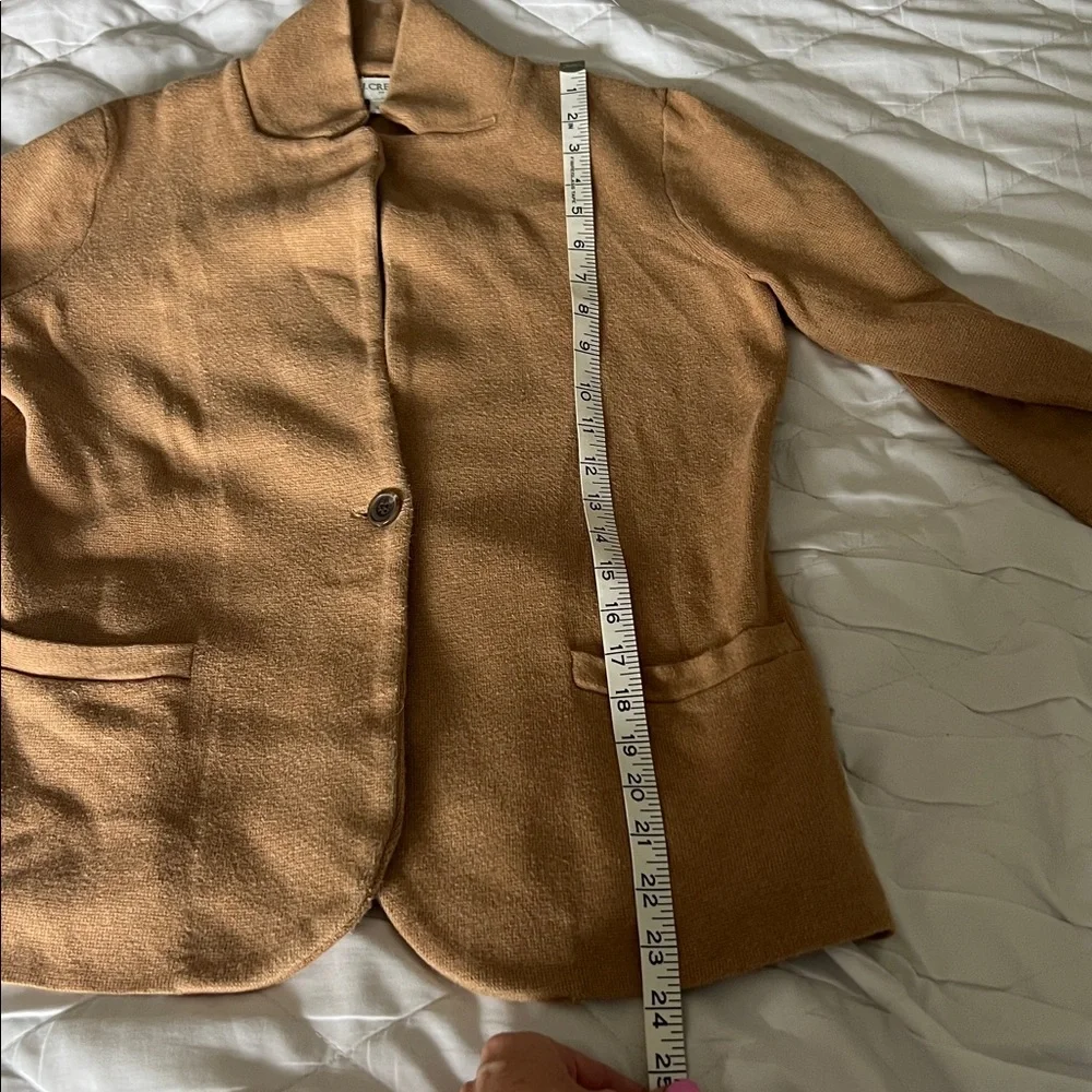 J. Crew Schoolboy sweater blazer Tailored Camel Knit Jacket
